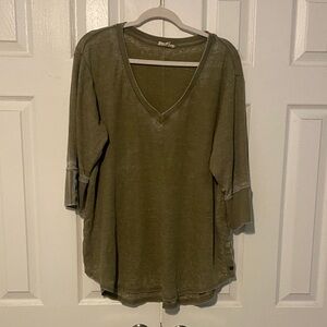 Jane and Delancey Khaki V-Neck Tunic
